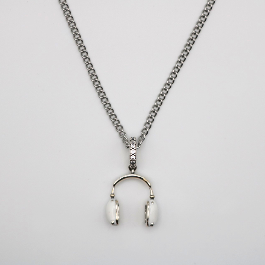 Beat Drop Silver Necklace